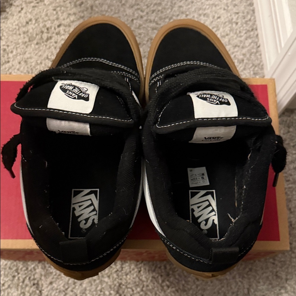 Vans Knu Skool Black and Gum Sneakers - Picture 5 of 5